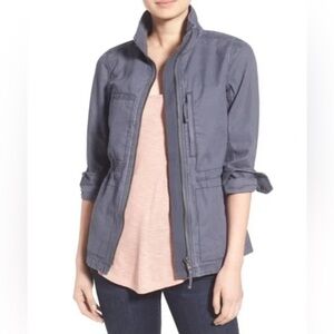 Madewell Women’s Fleet Utility Jacket in Gray Sz XS
